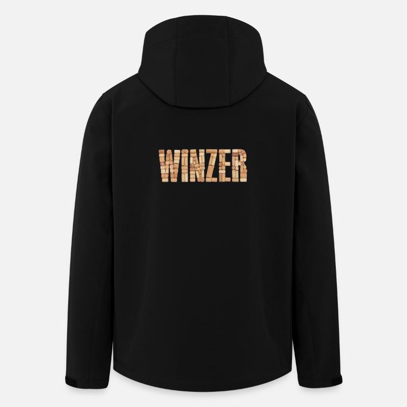 Winemaker – Cork Design - Men’s Recycled Softshell Jacket by Stanley/Stella - black