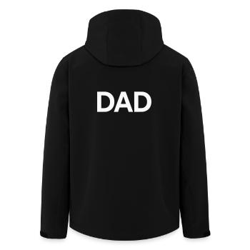 Dad - Papa - Vater - Recycelte Männer Softshell-Jacke von Stanley/Stella - Schwarz - Hinten - AI Model Male 185 light (185cm)