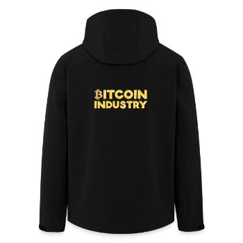 Industrie du bitcoin - Veste softshell homme en polyester recyclé Stanley/Stella - noir - Dos - AI Model Male 185 light (185cm)