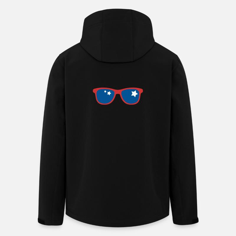 Pop Art Sonnenbrille - Recycelte Männer Softshell-Jacke von Stanley/Stella - Schwarz