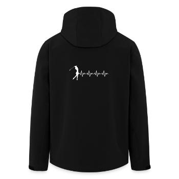 Golf Golferin Golfschlag EKG Herzschlag - Recycelte Männer Softshell-Jacke von Stanley/Stella - Schwarz - Hinten - AI Model Male 185 light (185cm)