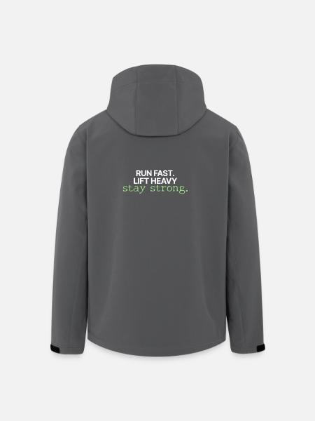 Run fast, lift heavy, stay strong - Men’s Recycled Softshell Jacket by Stanley/Stella - black