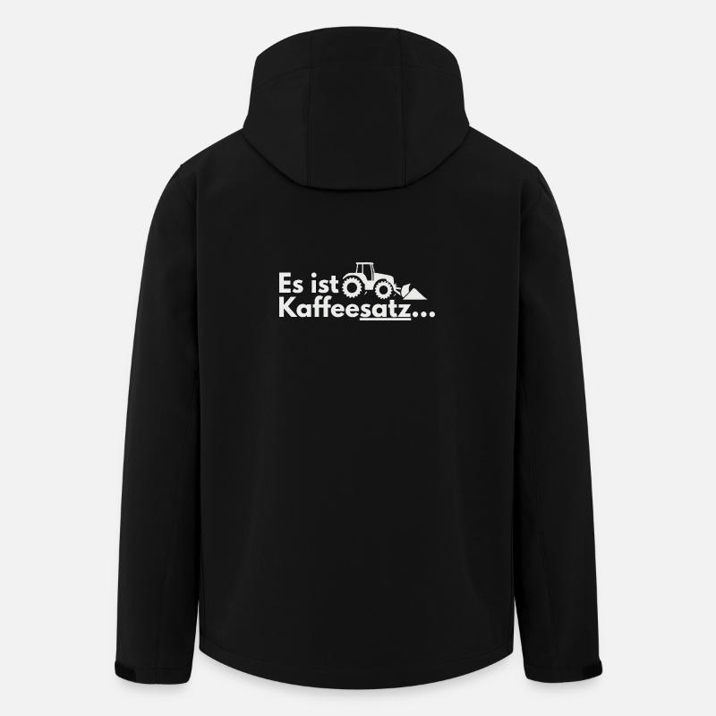 Kaffee-Ernte Traktor Motiv - Recycelte Männer Softshell-Jacke von Stanley/Stella - Schwarz