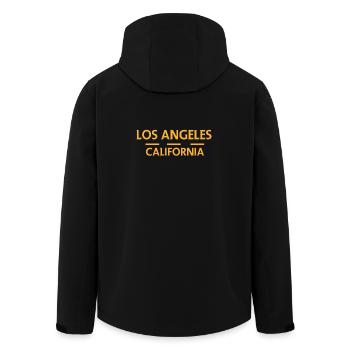 Los Angeles, Kalifornien - Recycelte Männer Softshell-Jacke von Stanley/Stella - Schwarz - Hinten - AI Model Male 185 light (185cm)