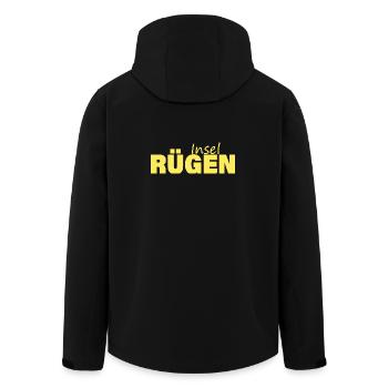 Île de Rügen - Veste softshell homme en polyester recyclé Stanley/Stella - noir - Dos - AI Model Male 185 light (185cm)