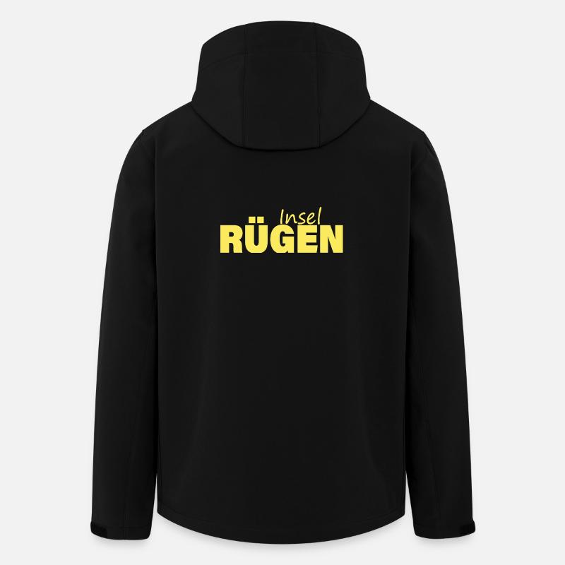 Île de Rügen - Veste softshell homme en polyester recyclé Stanley/Stella - noir