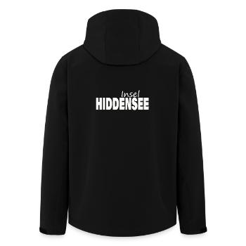 HIDDENSEE - Recycelte Männer Softshell-Jacke von Stanley/Stella - Schwarz - Hinten - AI Model Male 185 light (185cm)