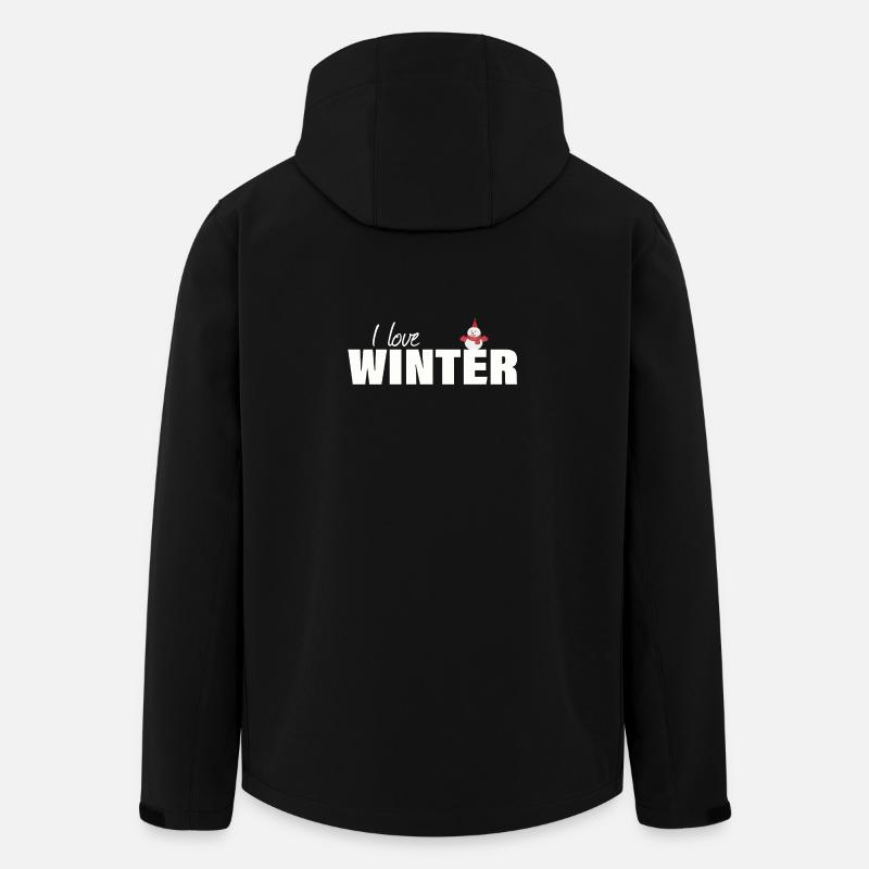 J’adore l’hiver - Veste softshell homme en polyester recyclé Stanley/Stella - noir
