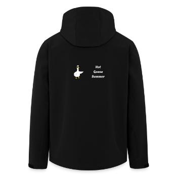 Été chaud de l’oie - Veste softshell homme en polyester recyclé Stanley/Stella - noir - Dos - AI Model Male 185 light (185cm)