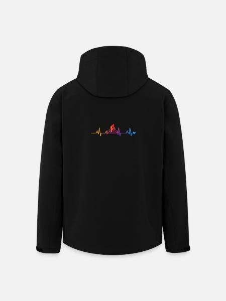 Regenbogenradeln mit Herzschlag - Recycelte Männer Softshell-Jacke von Stanley/Stella - Schwarz