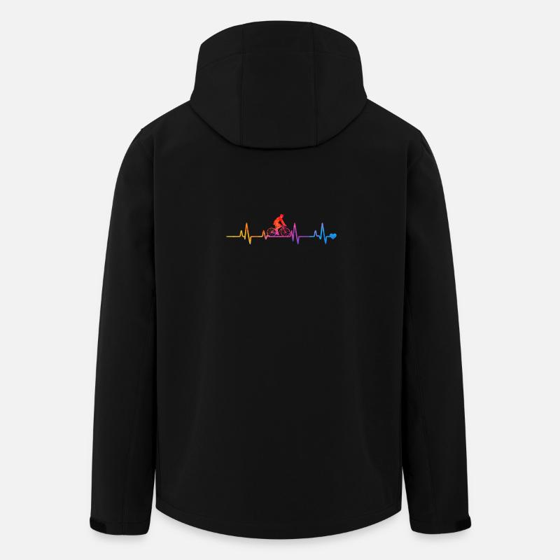 Regenbogenradeln mit Herzschlag - Recycelte Männer Softshell-Jacke von Stanley/Stella - Schwarz