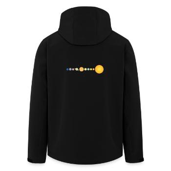 Série Planètes du Système Solaire Minimaliste - Veste softshell homme en polyester recyclé Stanley/Stella - noir - Dos - AI Model Male 185 light (185cm)