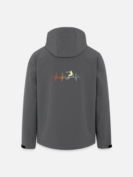 Surfer Mädchen Retro Herzklopfen - Recycelte Männer Softshell-Jacke von Stanley/Stella - Schwarz