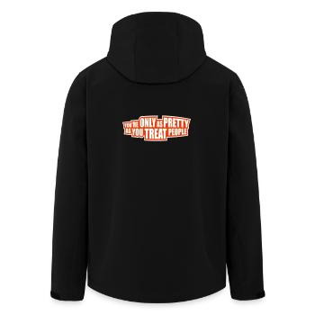 You're Only As Pretty As You Treat People Ehrlich - Recycelte Männer Softshell-Jacke von Stanley/Stella - Schwarz - Hinten - AI Model Male 185 light (185cm)