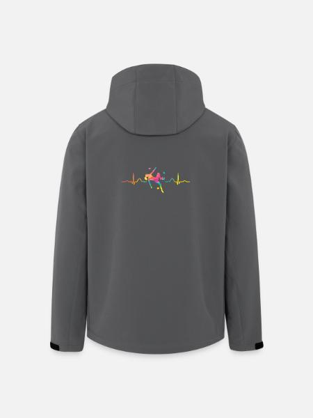 Boulderer heartbeat Bouldering Bouldering - Men’s Recycled Softshell Jacket by Stanley/Stella - black