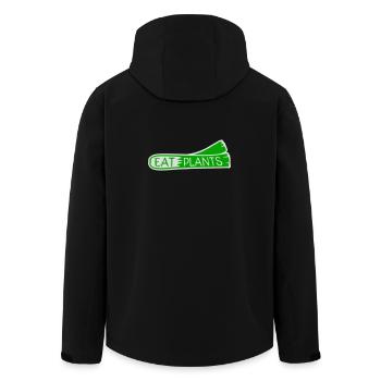 Eat Plants Lustig Vegan Vegetarisch Statement Logo - Recycelte Männer Softshell-Jacke von Stanley/Stella - Schwarz - Hinten - AI Model Male 185 light (185cm)