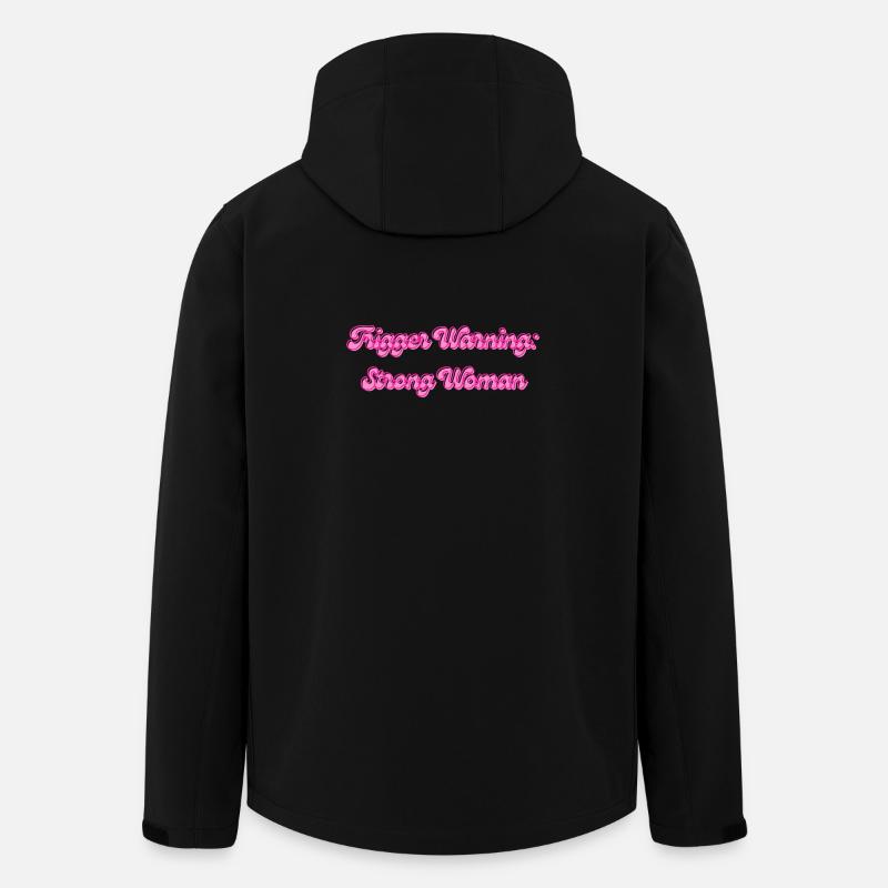Triggerwarnung: Starke Frau - Recycelte Männer Softshell-Jacke von Stanley/Stella - Schwarz