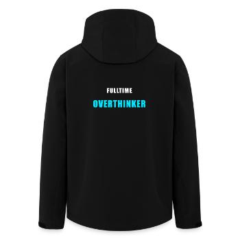 Fulltime Overthinker Shirt Humor - Recycelte Männer Softshell-Jacke von Stanley/Stella - Schwarz - Hinten - AI Model Male 185 light (185cm)