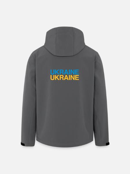 UKRAINE Drapeau ukrainien - Veste softshell homme en polyester recyclé Stanley/Stella - noir