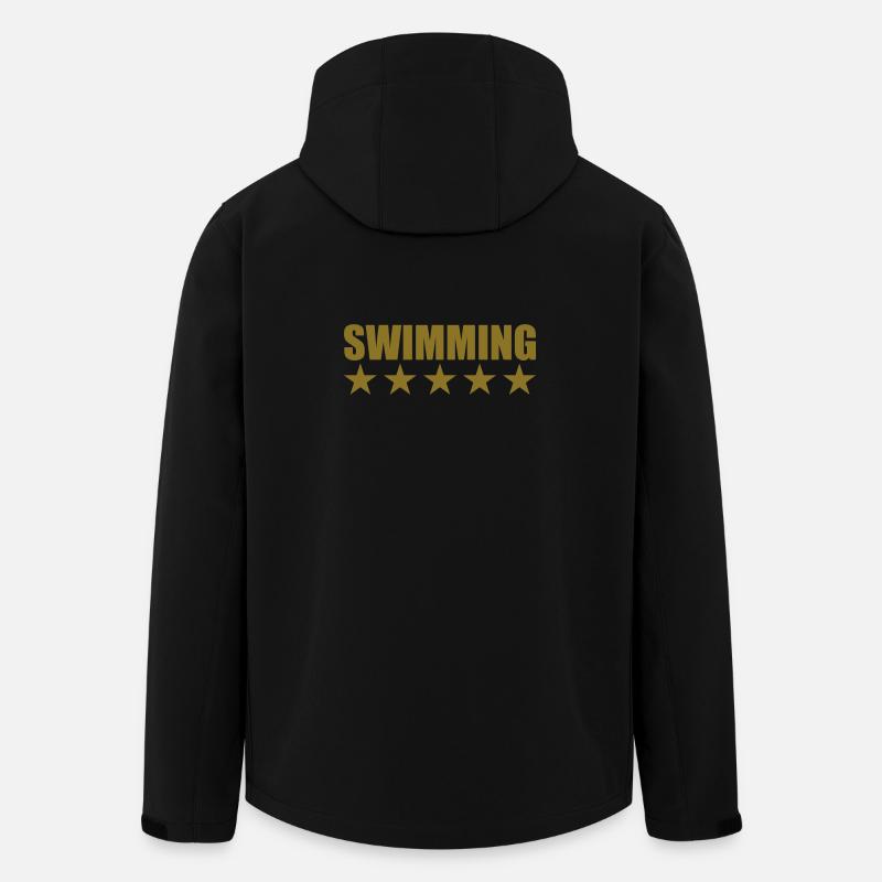 Swimming - Recycelte Männer Softshell-Jacke von Stanley/Stella - Schwarz