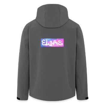 Elias Name Gift Idea Galaxy - Men’s Recycled Softshell Jacket by Stanley/Stella - anthracite - Back - AI Model Male 185 light (185cm)
