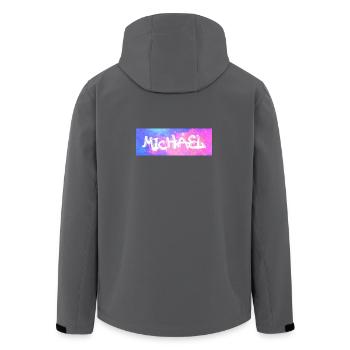 Michael Name cadeau idée de cadeau galaxie - Veste softshell homme en polyester recyclé Stanley/Stella - charbon - Dos - AI Model Male 185 light (185cm)