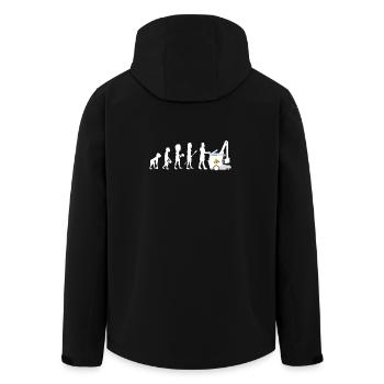 Humor Evolution Manip Mobilfunk Radiologie - Recycelte Männer Softshell-Jacke von Stanley/Stella - Schwarz - Hinten - AI Model Male 185 light (185cm)