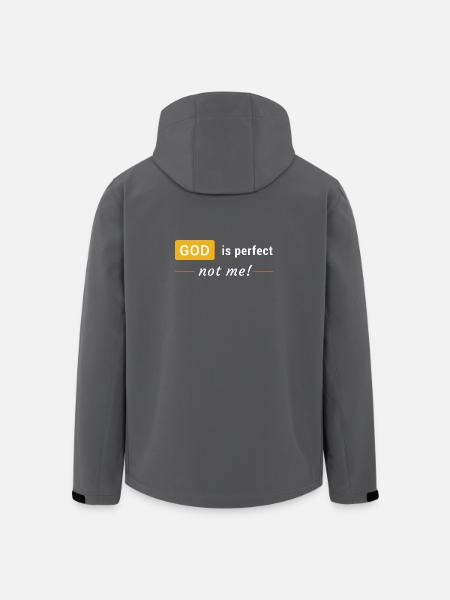 God is perfect, not me! - Men’s Recycled Softshell Jacket by Stanley/Stella - black