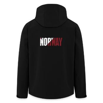 Nordway Bold Nordic Banner - Recycelte Männer Softshell-Jacke von Stanley/Stella - Schwarz - Hinten - AI Model Male 185 light (185cm)
