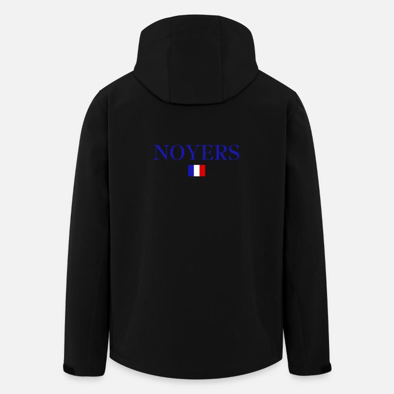 NOYERS-Conception du drapeau français - Veste softshell homme en polyester recyclé Stanley/Stella - noir