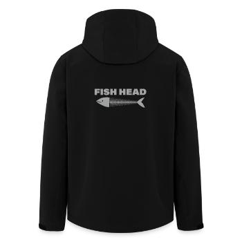FISH HEAD - Men’s Recycled Softshell Jacket by Stanley/Stella - black - Back - AI Model Male 185 light (185cm)