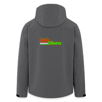 Italo Disco vintage - Men’s Recycled Softshell Jacket by Stanley/Stella - black - Back - AI Model Male 185 light (185cm)