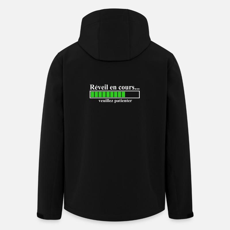 Ladeanzeige, Wecker läuft: - Recycelte Männer Softshell-Jacke von Stanley/Stella - Schwarz