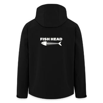 FISH HEAD - Recycelte Männer Softshell-Jacke von Stanley/Stella - Schwarz - Hinten - AI Model Male 185 light (185cm)