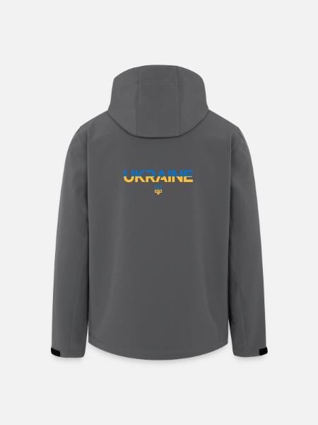 Ukraine Flag Trident Emblem Art - Men’s Recycled Softshell Jacket by Stanley/Stella - black