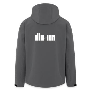 Illusion – Illusion d’optique Conception de contraste - Veste softshell homme en polyester recyclé Stanley/Stella - charbon - Dos - AI Model Male 185 light (185cm)