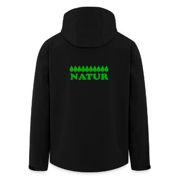 Nature - Veste softshell homme en polyester recyclé Stanley/Stella - noir - Dos - AI Model Male 185 light (185cm)