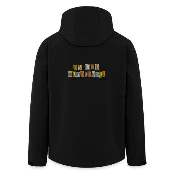 Tu es merveilleuse - Veste softshell homme en polyester recyclé Stanley/Stella - noir - Dos - AI Model Male 185 light (185cm)