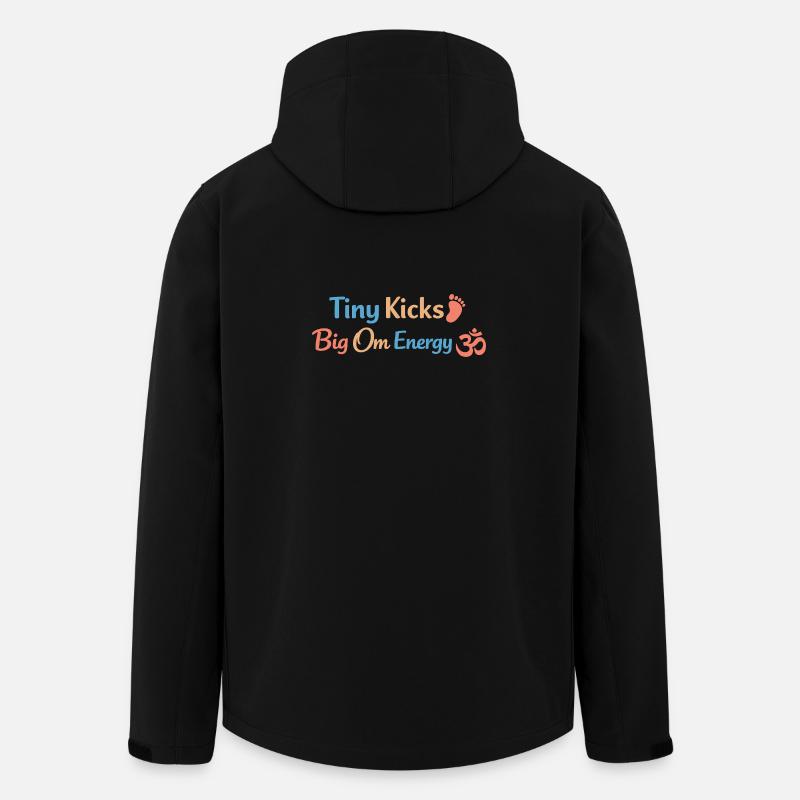 Mère enceinte de yoga prénatal - Veste softshell homme en polyester recyclé Stanley/Stella - noir