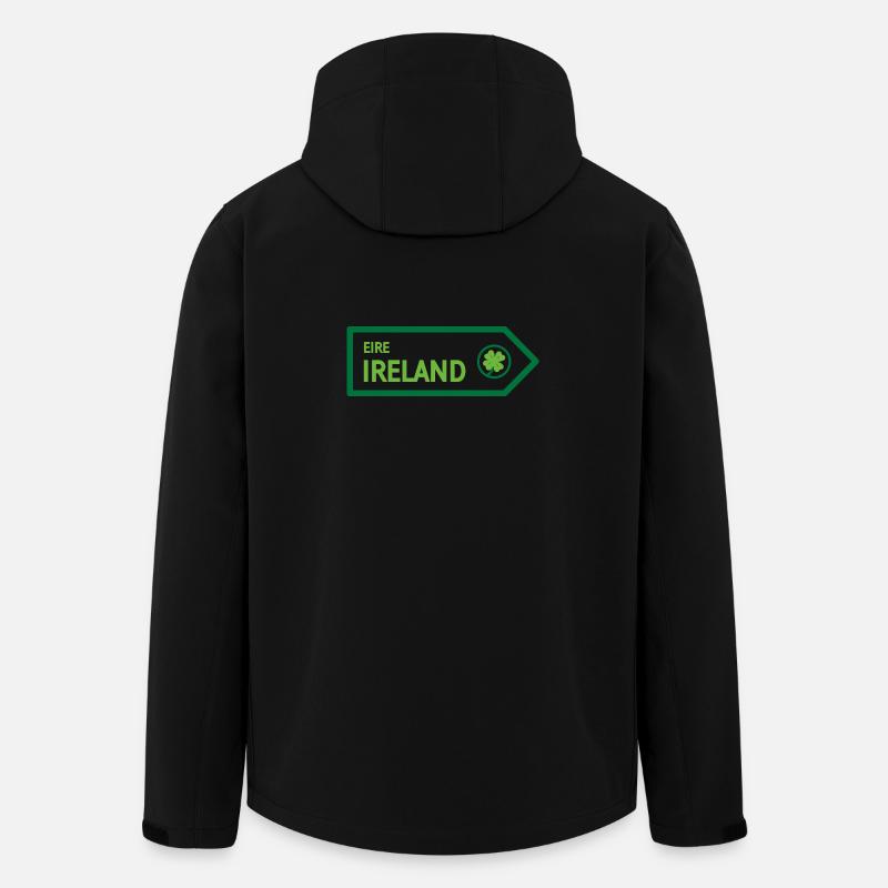 Irland-Straßenschild - Recycelte Männer Softshell-Jacke von Stanley/Stella - Schwarz