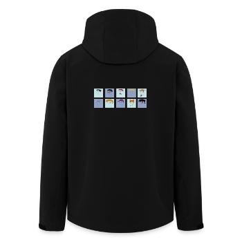 Sammlung gestresster Männer - Recycelte Männer Softshell-Jacke von Stanley/Stella - Schwarz - Hinten - AI Model Male 185 light (185cm)