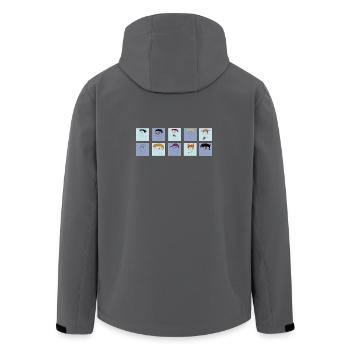 Stressed out men collection  - Men’s Recycled Softshell Jacket by Stanley/Stella - anthracite - Back - AI Model Male 185 light (185cm)