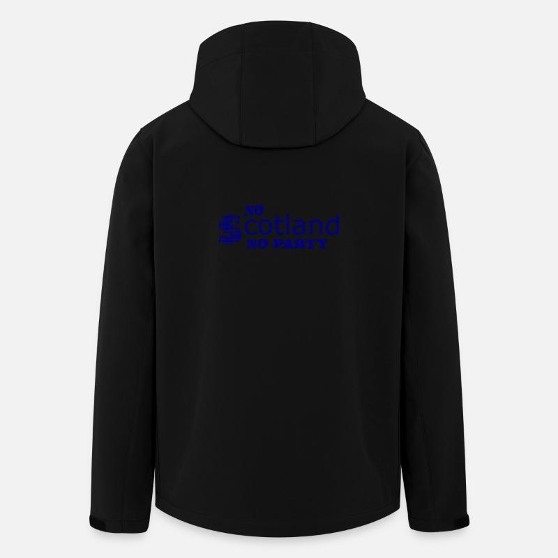 Blue Grunge Badge Typography - Men’s Recycled Softshell Jacket by Stanley/Stella - black