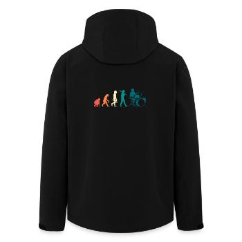 Schlagzeuger Schlagzeug Drumsticks - Recycelte Männer Softshell-Jacke von Stanley/Stella - Schwarz - Hinten - AI Model Male 185 light (185cm)