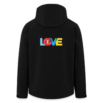 Live Love Festival Rave Party Strand Urlaub Sommer - Recycelte Männer Softshell-Jacke von Stanley/Stella - Schwarz - Hinten - AI Model Male 185 light (185cm)