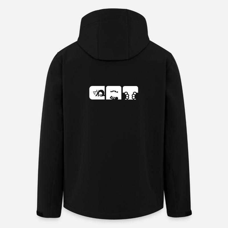 Le chat et les Japonais - Veste softshell homme en polyester recyclé Stanley/Stella - noir