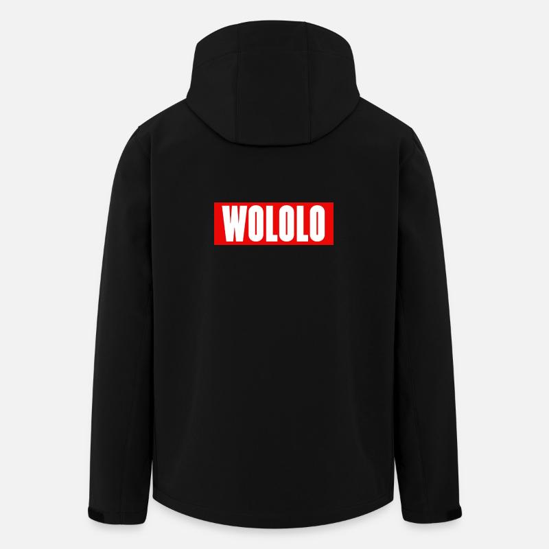 Wololo - 1 - Mobii_3 Edition - Red&White - Men’s Recycled Softshell Jacket by Stanley/Stella - black