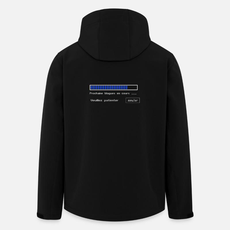 Blagues en cours - Veste softshell homme en polyester recyclé Stanley/Stella - noir