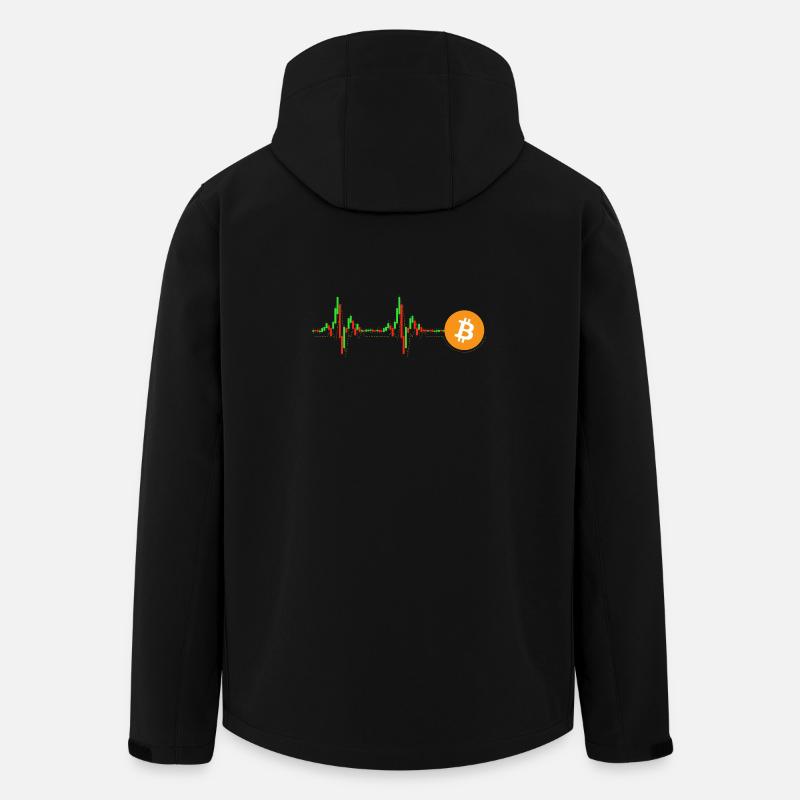 Bitcoin Chart Muster - Recycelte Männer Softshell-Jacke Discoverer von Stanley/Stella - Schwarz