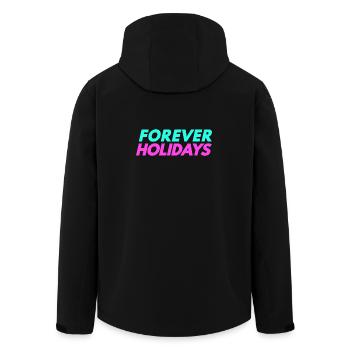 Forever Holidays - Recycelte Männer Softshell-Jacke von Stanley/Stella - Schwarz - Hinten - AI Model Male 185 light (185cm)